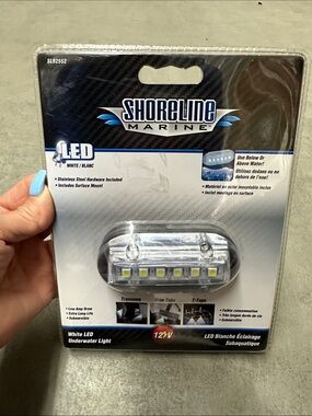 Shoreline Marine White LED Underwater Light 12V - Surface Mount